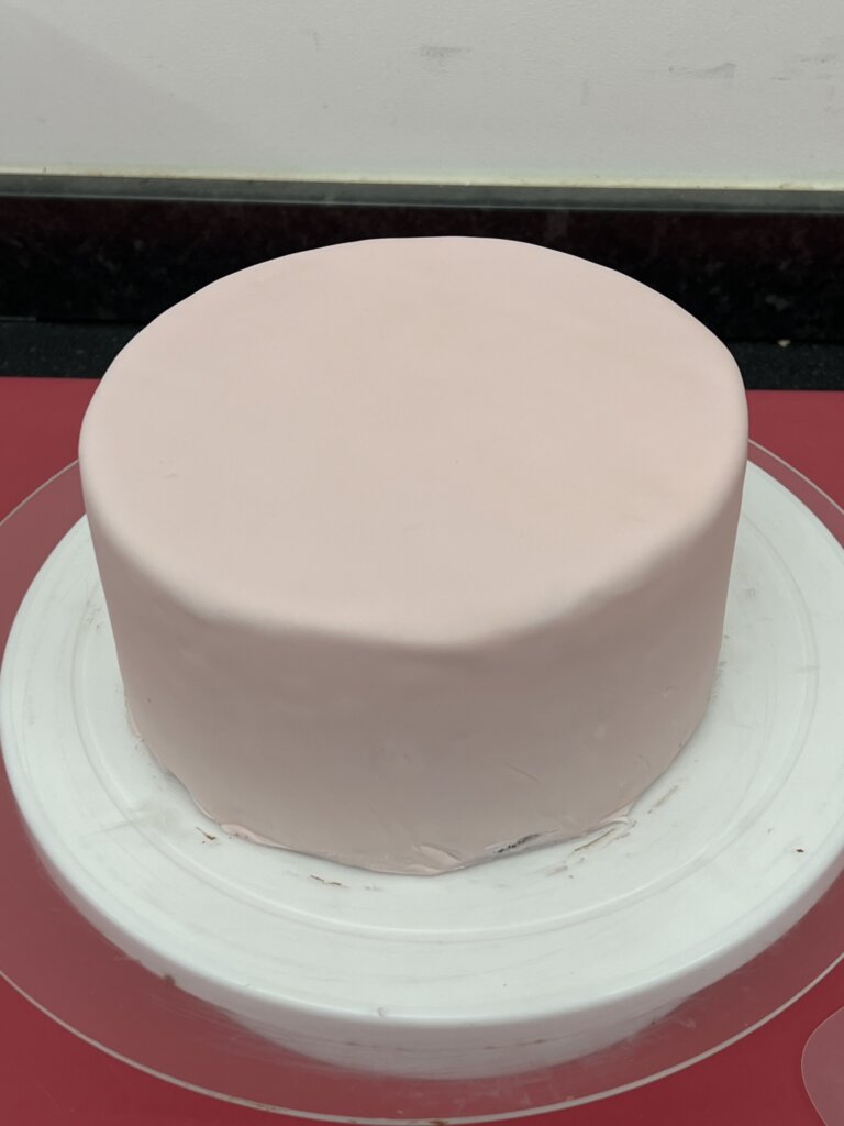 pink fondant icing