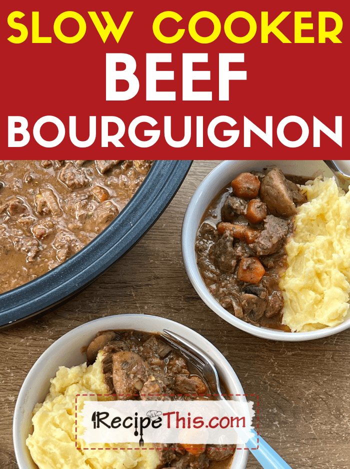 slow cooker beef bourguignon recipe