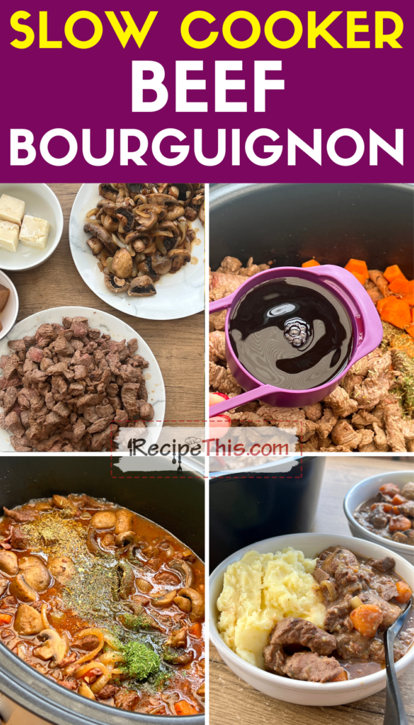slow cooker beef bourguignon step by step