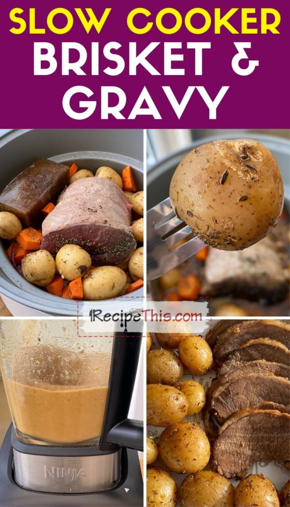 slow cooker brisket and gravy step by step