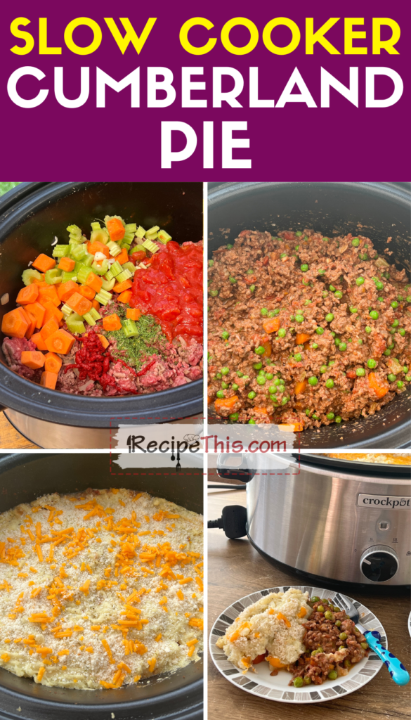 slow cooker cumberland pie step by step