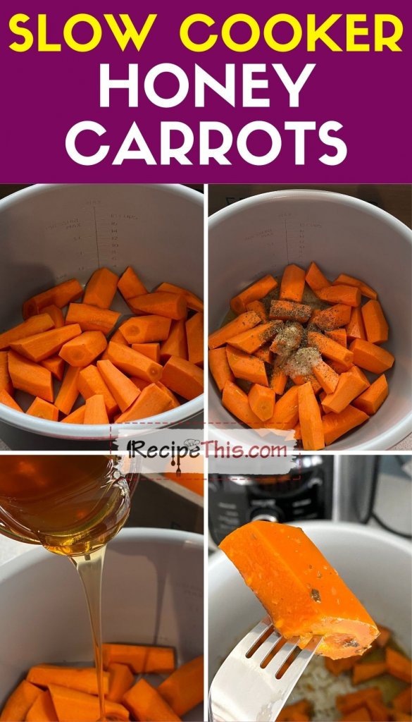 slow cooker honey carrots step by step