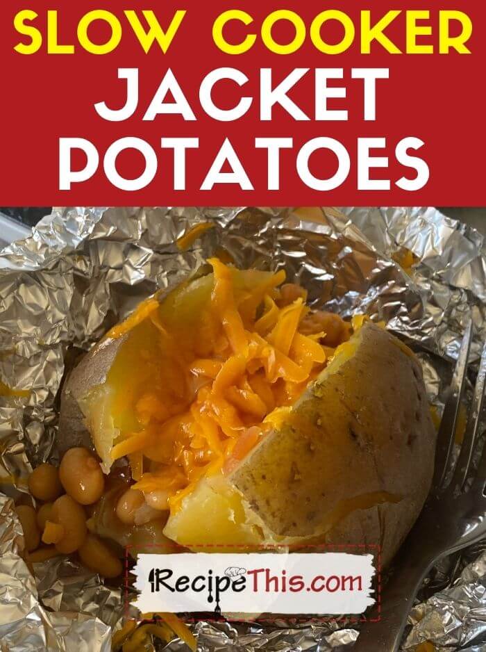 Slow Cooker Jacket Potatoes With Cheese & Beans
