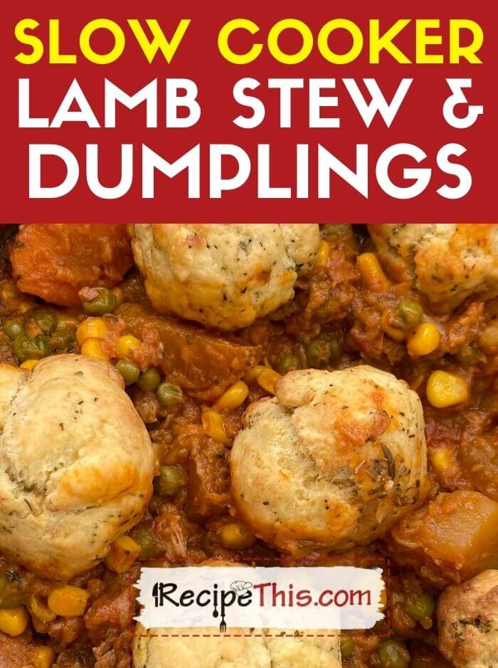 slow cooker lamb stew and dumplings recipe