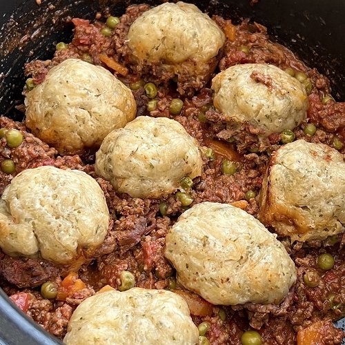 slow cooker mince and dumplings