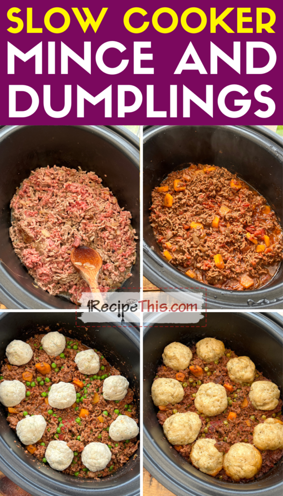slow cooker mince and dumplings step by step