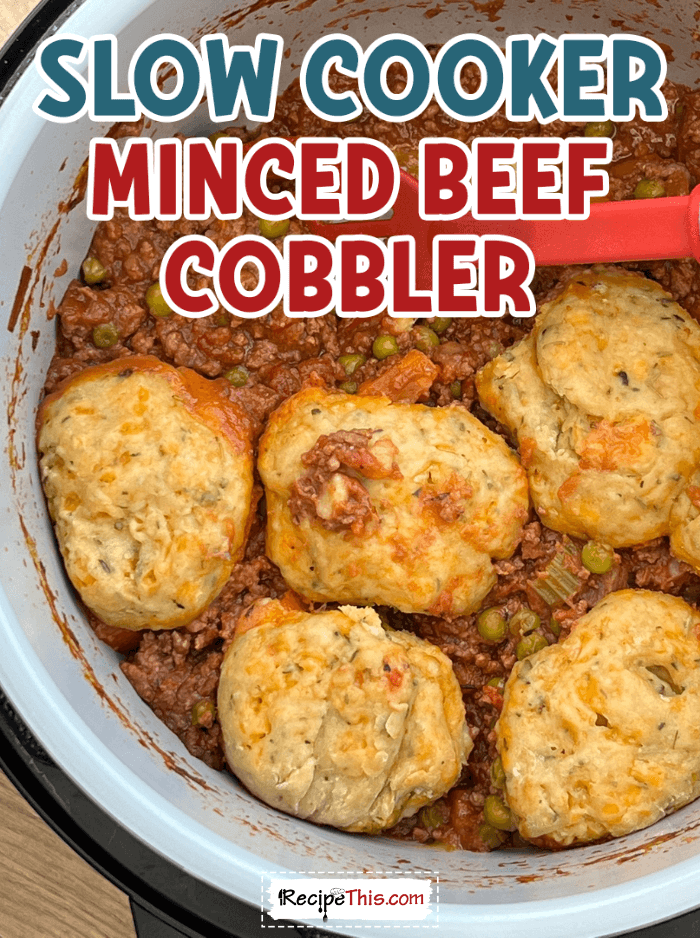 slow cooker minced beef cobbler @ recipethis