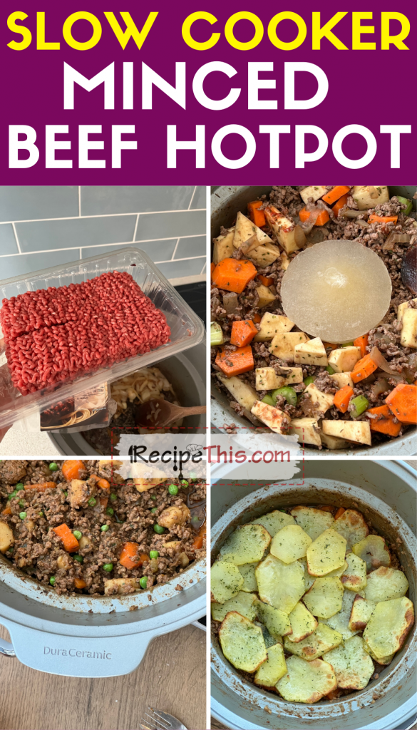 slow cooker minced beef hotpot step by step