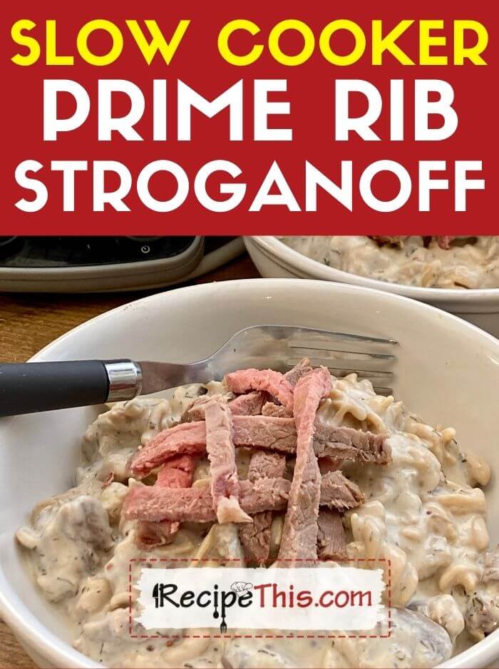 Slow Cooker Leftover Prime Rib Stroganoff