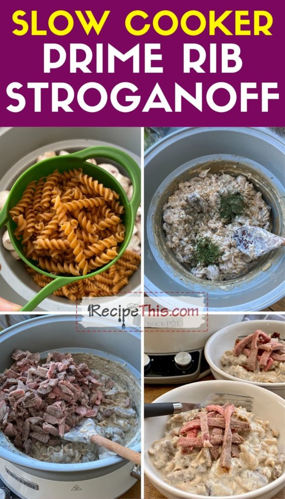 slow cooker prime rib stroganoff step by step