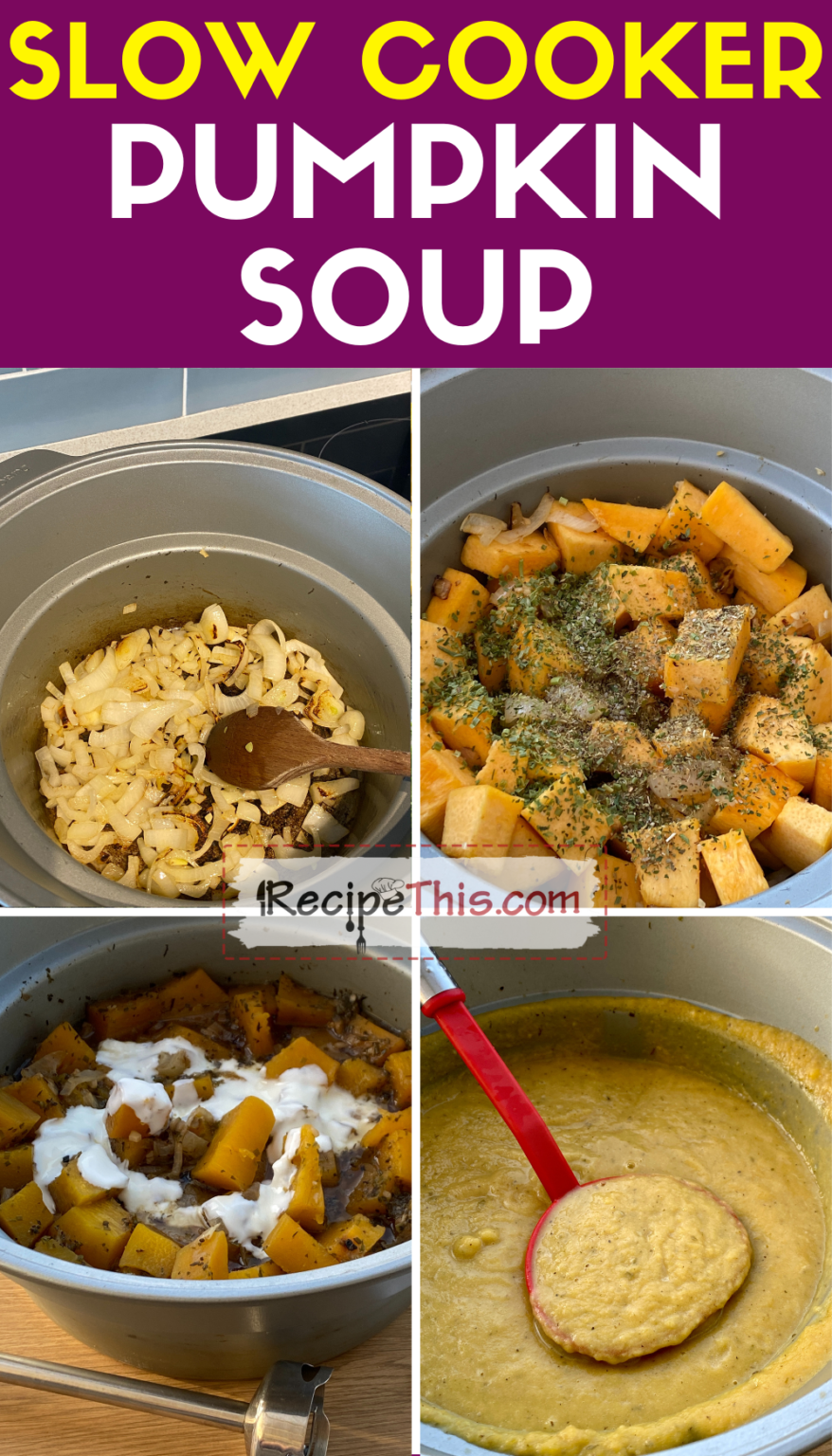 Recipe This Slow Cooker Pumpkin Soup