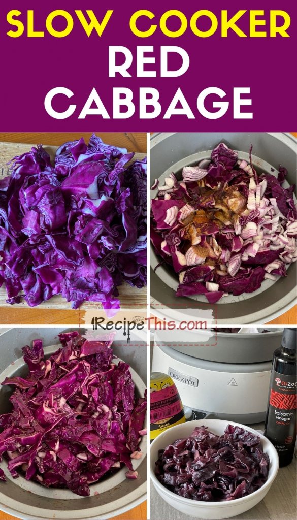 slow cooker red cabbage step by step