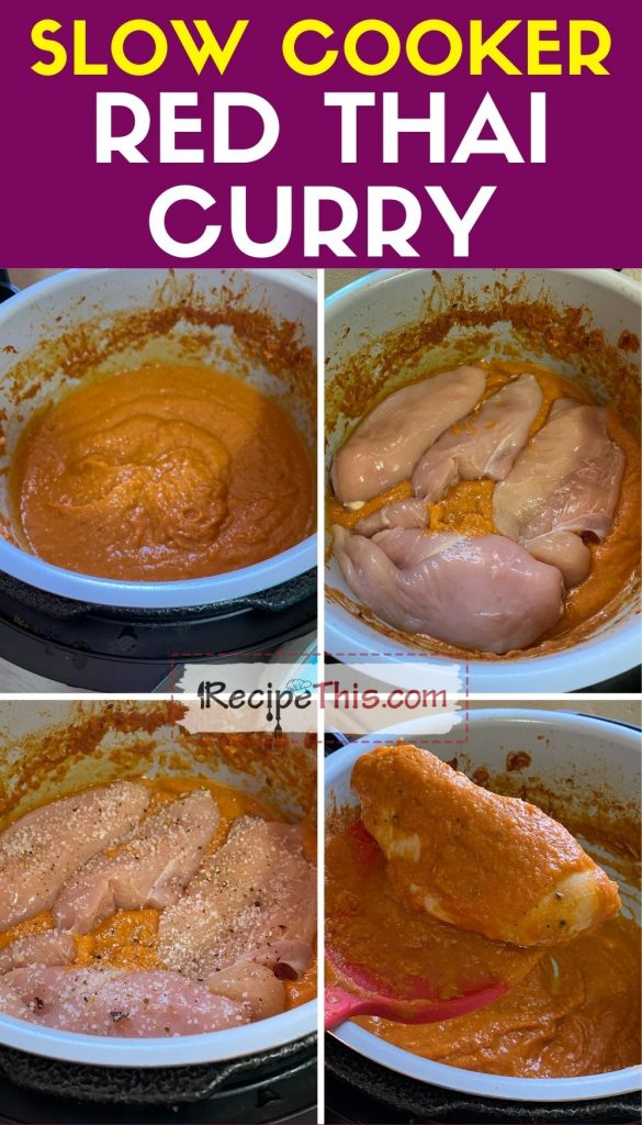 slow cooker red thai curry step by step