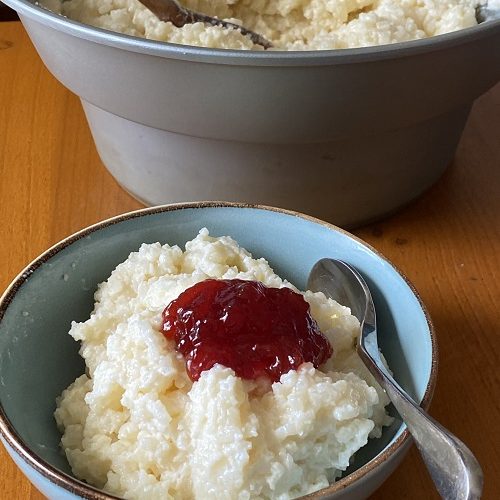 slow cooker rice pudding