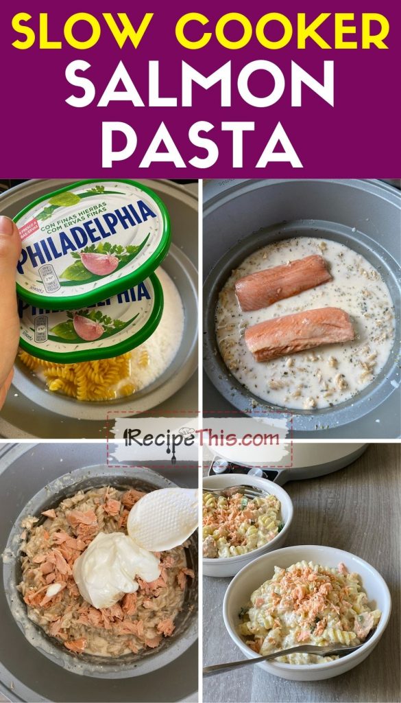 slow cooker salmon pasta how to make