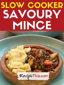 slow cooker savoury mince recipe