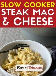 slow cooker steak mac and cheese at recipethis.com