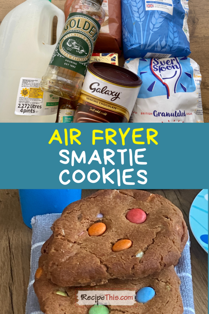 smartie cookies air fryer
