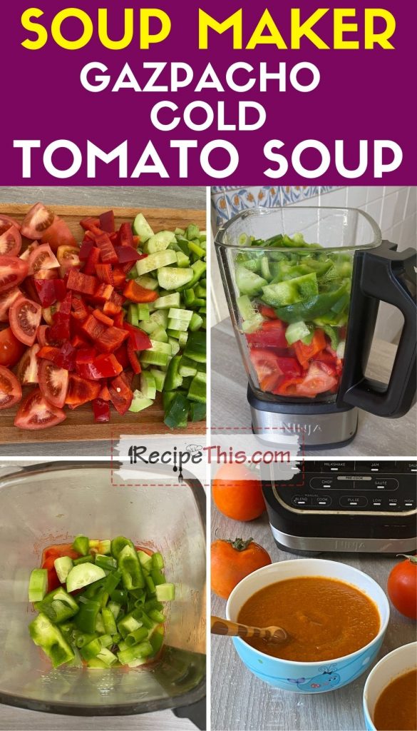 soup maker gazpacho cold tomato soup step by step