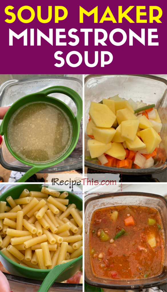 soup maker minestrone soup step by step