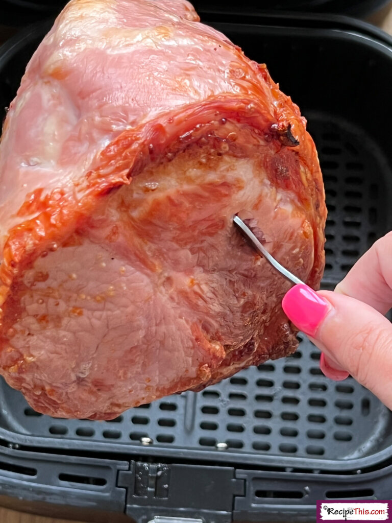 turning over air fryer gammon
