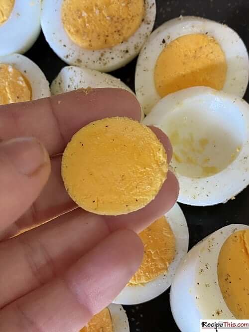 use air fryer hard boiled eggs for devilled eggs