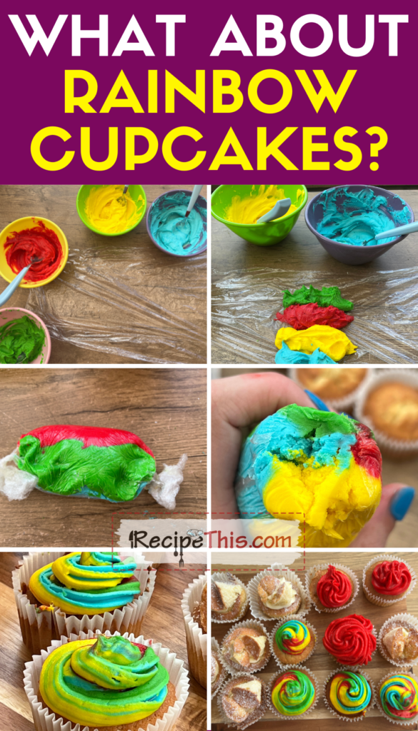 what about rainbow cupcakes step by step